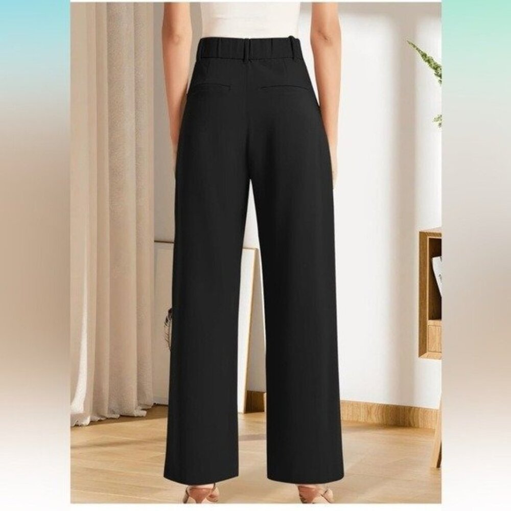 NWT Sarin Mathews High Waisted black Wide Leg Pants, Wmns large (bin M) - Picture 4 of 10